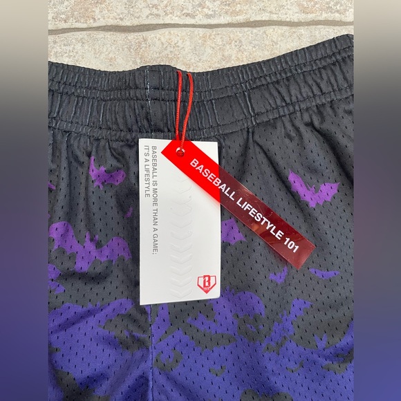 Baseball lifestyle 101 shorts NWT bat gradient print size youth medium - Picture 2 of 9